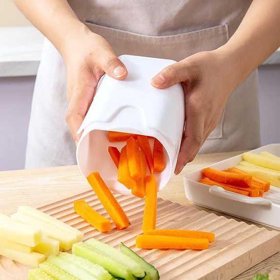 Coupe frite manuel compartiment de récupération intégré