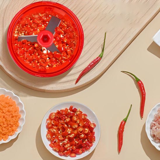 hachoir manuel contrôle taille morceaux