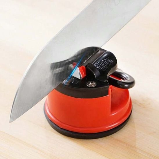 aiguiseur couteau couleur rouge