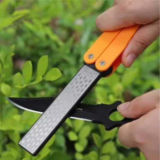 aiguiseur de couteaux orange