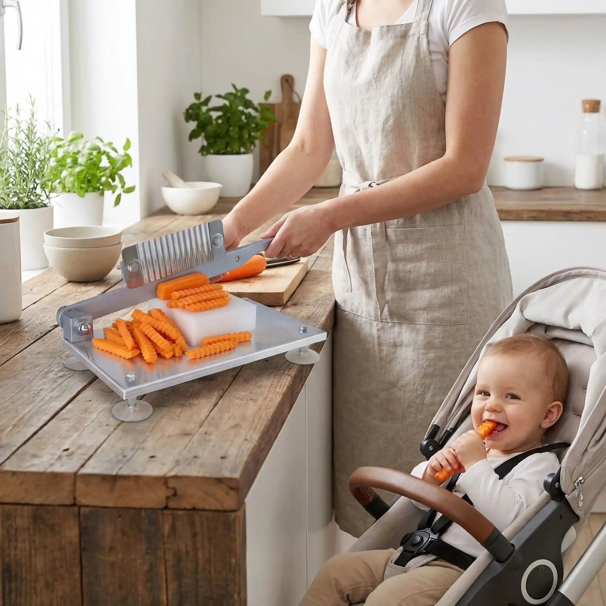 coupe frite ondulé agreable pour couper les carotte