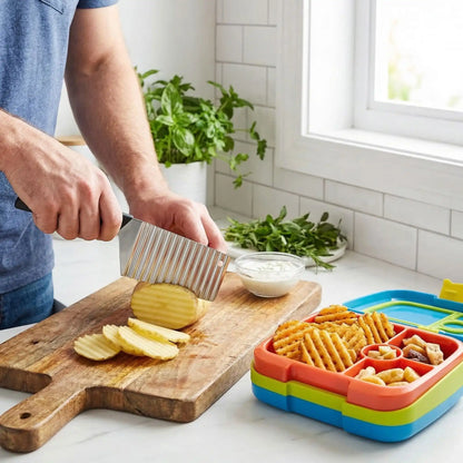  coupe frite ondulé pour le lunchbox scolaire