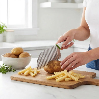 coupe frite ondulé stable et legère