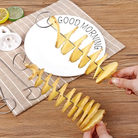 Coupe pomme de terre spirale assure prise en main confortable