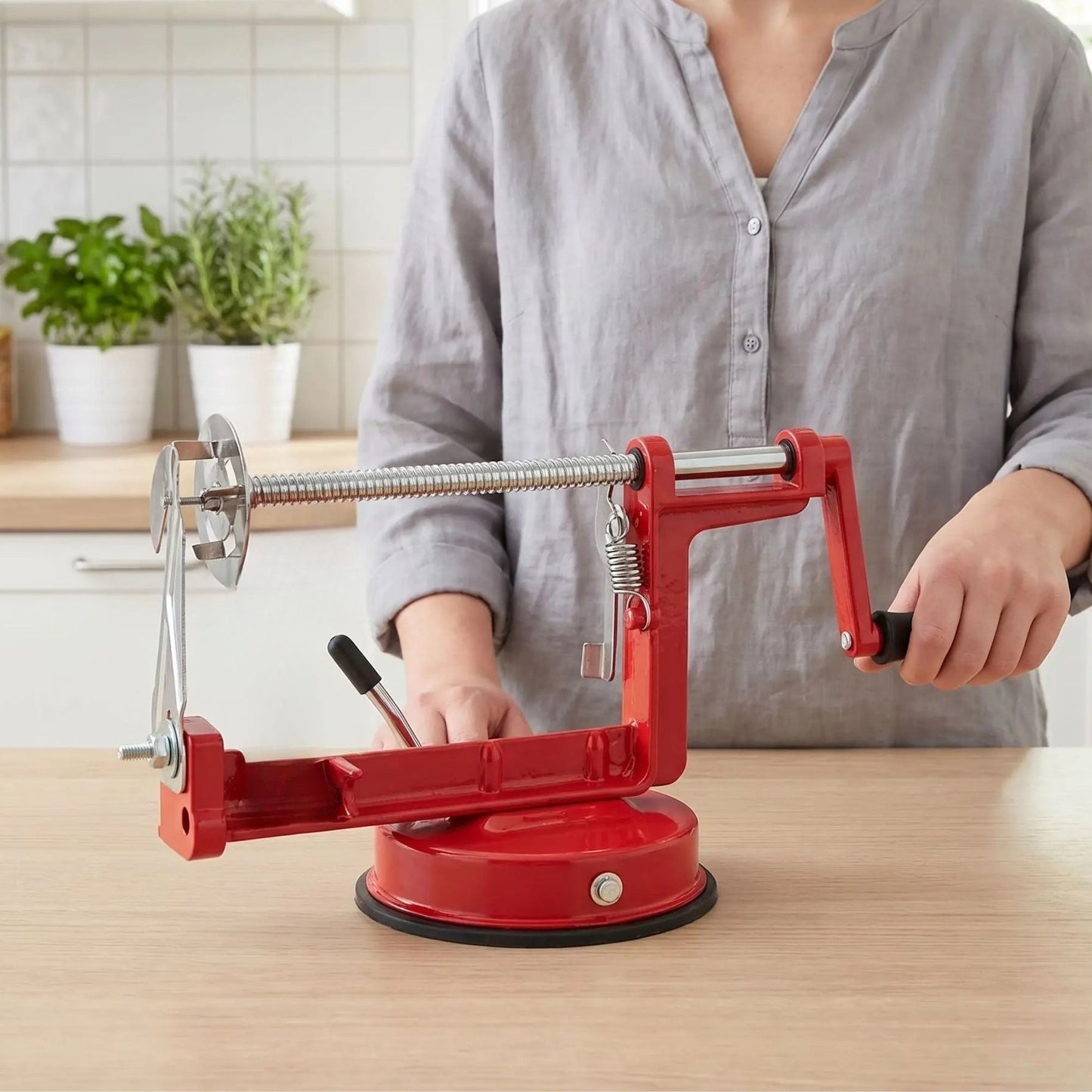 coupe pomme de terre spirale rouge