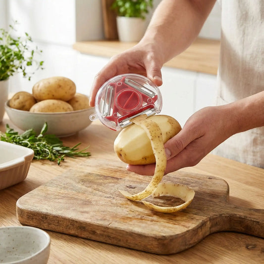Éplucher pomme de terre avec éplucheuses à pommes de terre