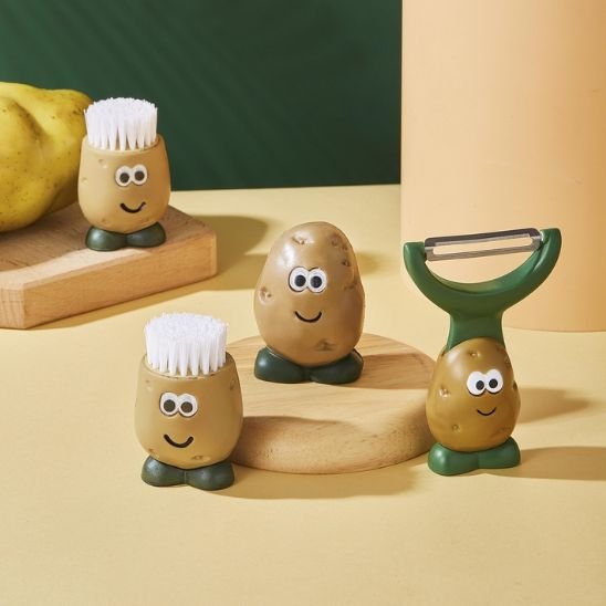 Eplucheur et ses brosses pour légumes