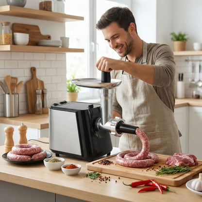 farcir la saucisse avec hachoir à viande hachemou