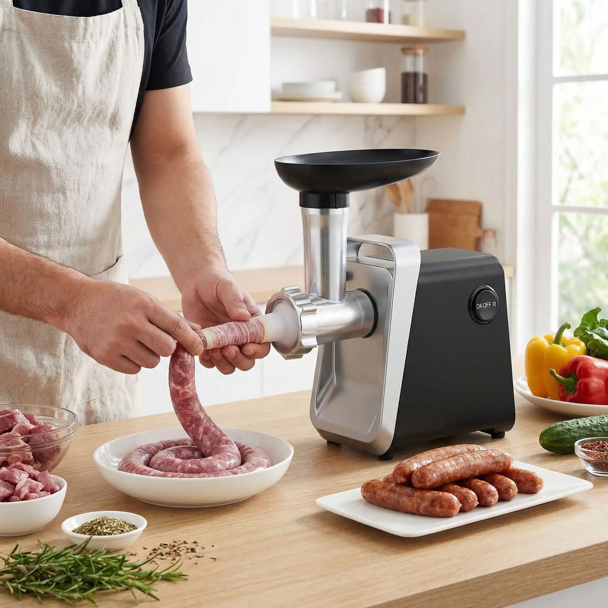 farcir saucisse avec hachoir à viande