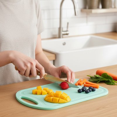 Planche a découper pour préparer repas de bébé