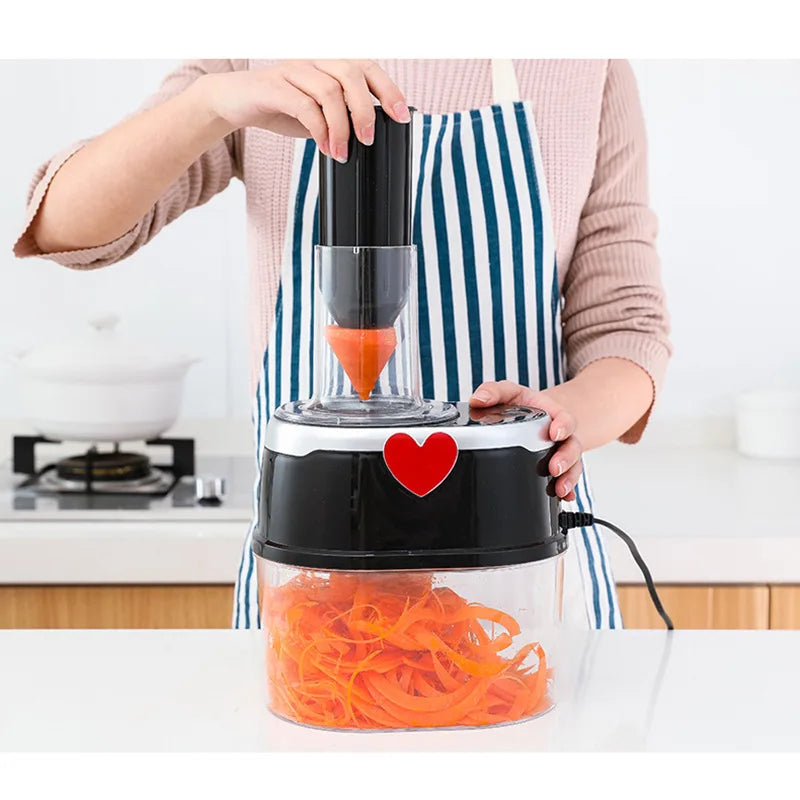 preparation rapide avec spiraliseur de legumes electrique