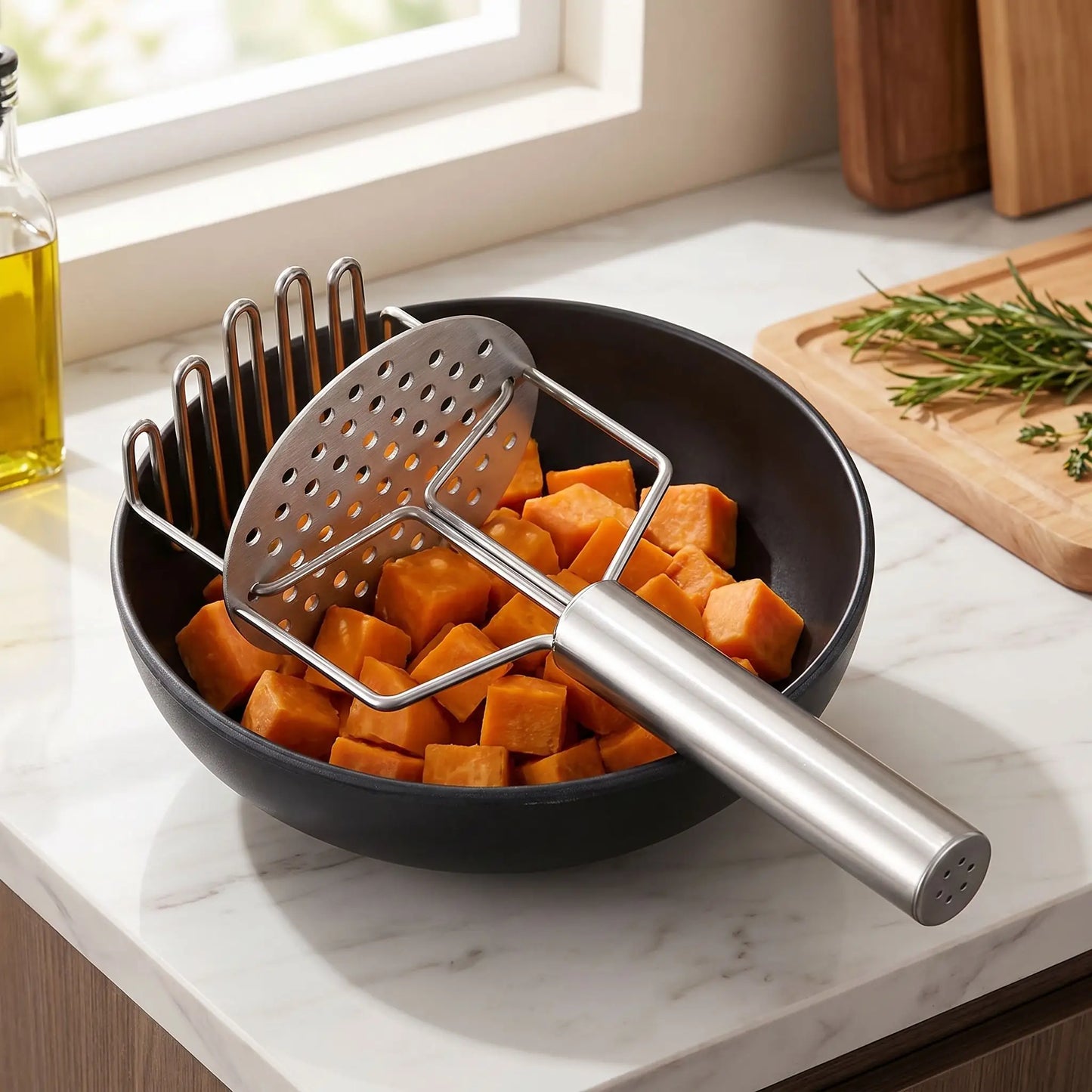 presse purée double couche pour vos patates douce