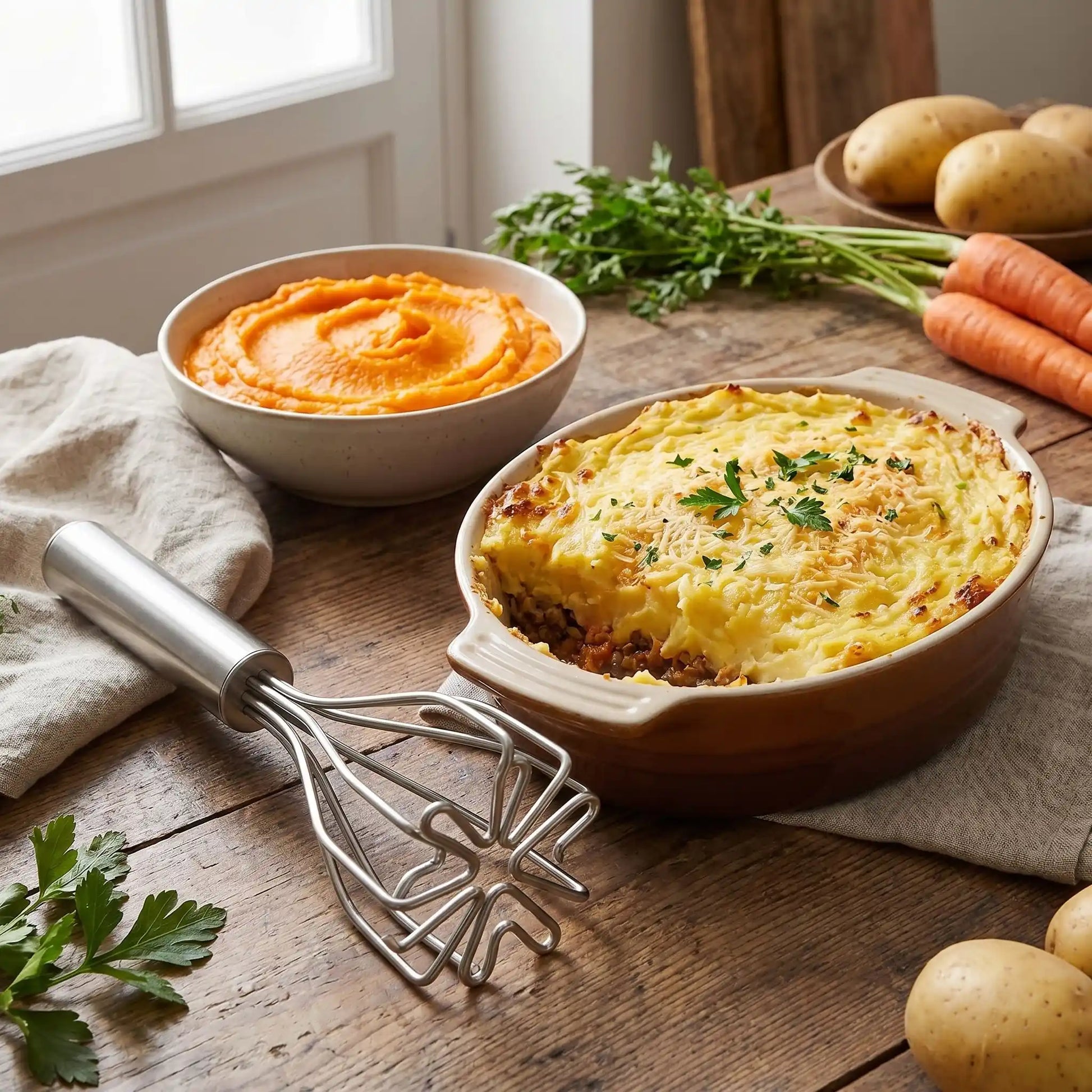 presse puree préparer des plats gastronomiques
