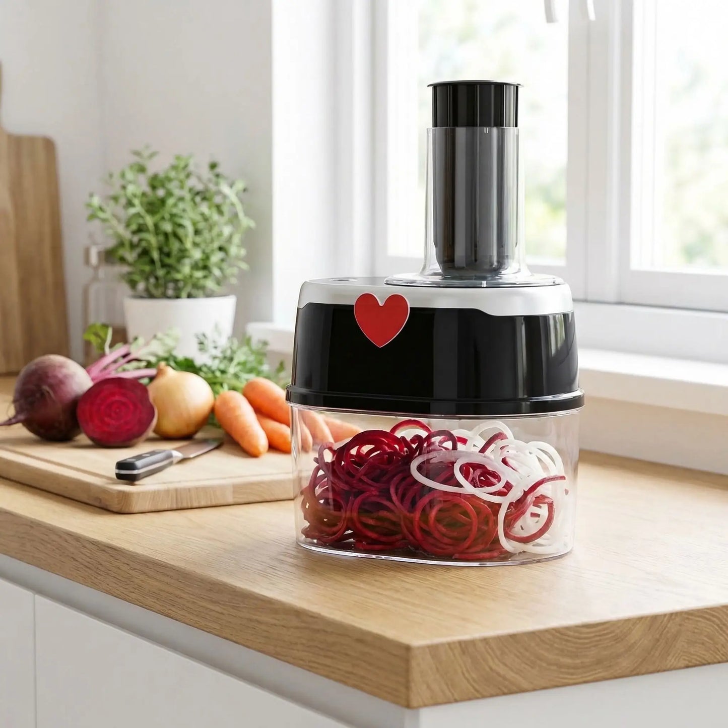 spiraliseur de legumes electrique pour des plats colores